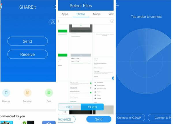 Shareitを使用してSamsungにデータを転送します
