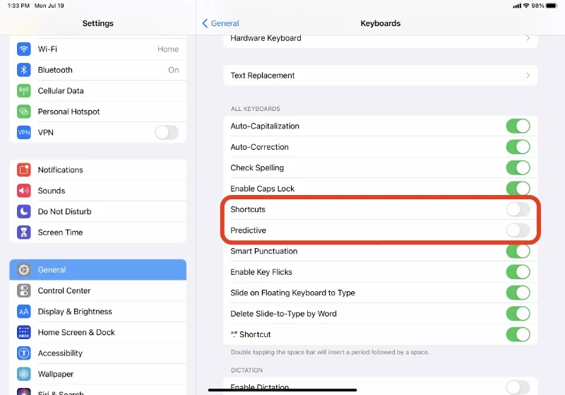 iPadのフローティングキーボードを修正する方法