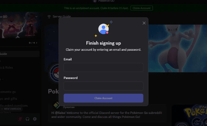 Discordアカウントにサインアップします