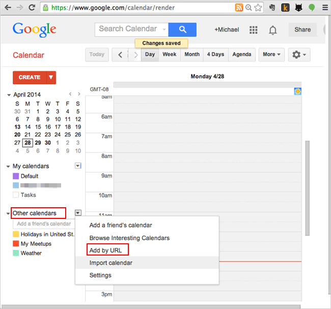 Gmailを介してOutlookカレンダーをGoogleに移動します