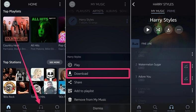 Amazon Musicを介してAndroidからiPhoneに音楽を転送します