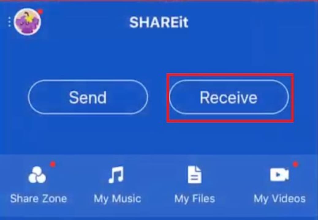 shareit受信を介してAndroidからiPhoneに写真を転送します