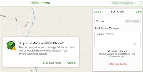 iPhoneで失われたモードをオフにする方法