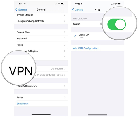 VPNを無効にしてWiFiに接続されているiPhoneを修正しますが、動作の問題はありません