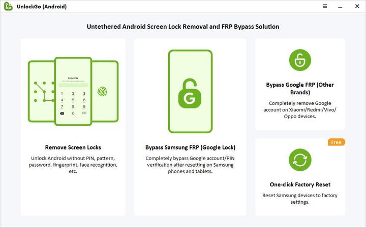 [Android電話のロックを解除]をクリックします
