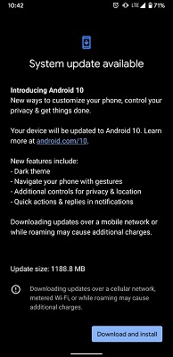 Androidソフトウェアを更新します