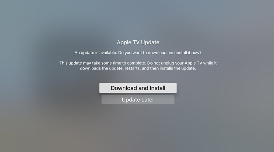 Apple TVを更新します