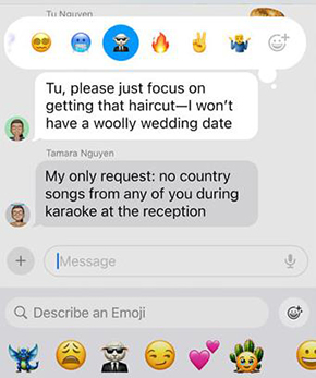 会話中にgenmojiを使用してください