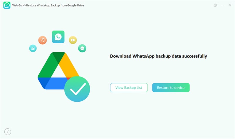 GoogleドライブにWhatsAppバックアップをダウンロードします