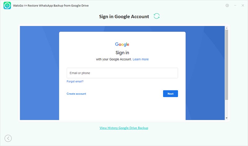 Googleアカウントにログインします