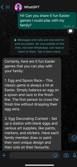whatgpt whatsapp