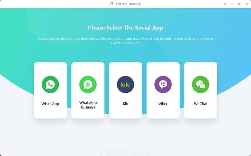 ultfoneを使用したwhatsappキャッシュをバックアップします