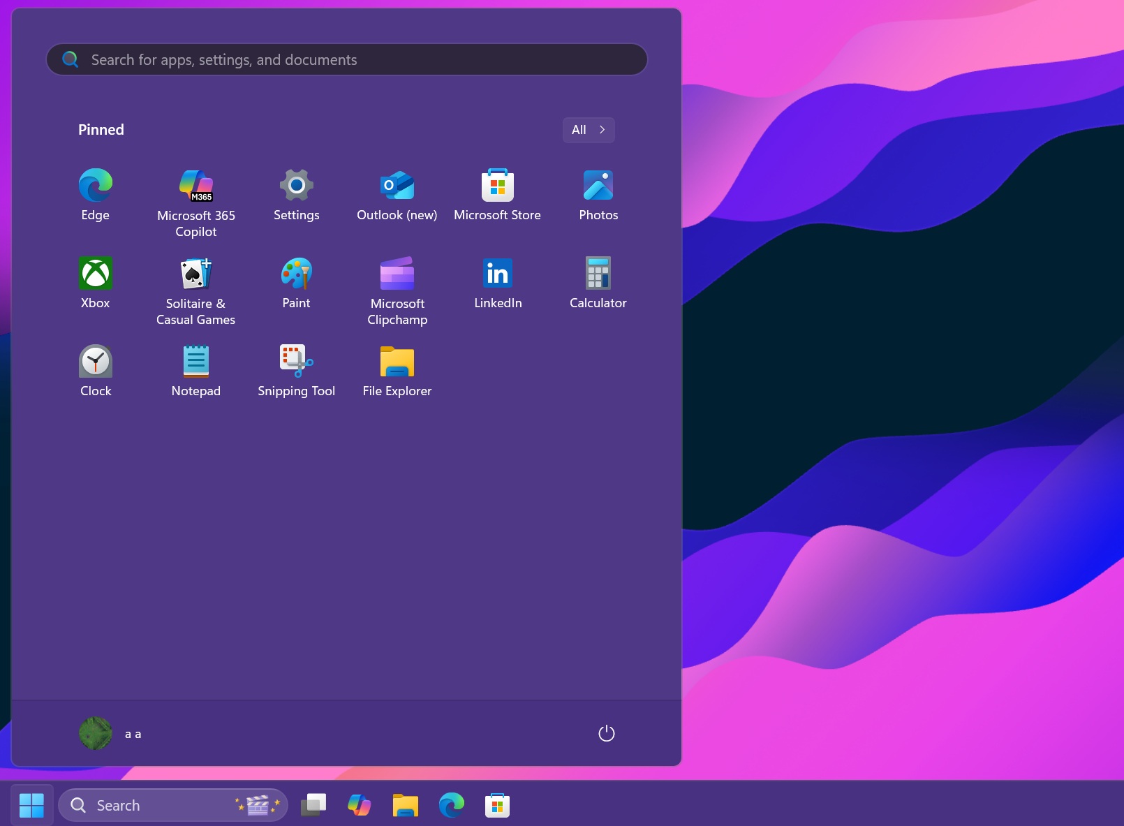 無効化された推奨セクションスタートメニューWindows 11 23H2